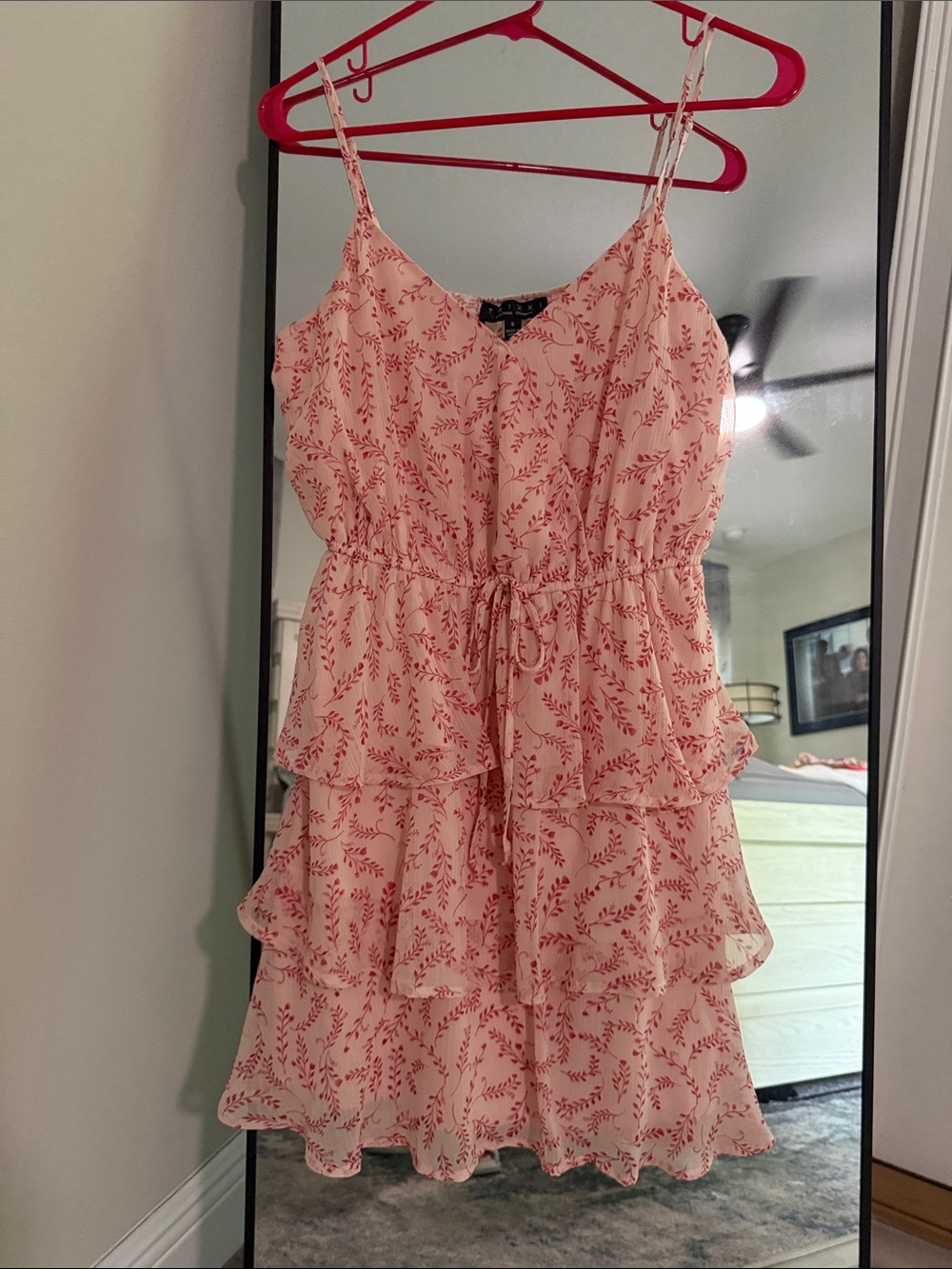 Trixxi Pink Dress with Botanical Print